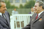 Генеральный секретарь Центрального комитета КПСС Леонид Ильич Брежнев и президент США Ричард Никсон, 3 июля 1974 года