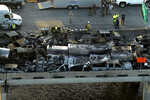 Последствия аварии, в которой из-за «супертумана» столкнулись 158 машин, на автомагистрали в Луизиане, США, 23 октября 2023 года