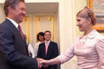 Премьер-министр Украины Юлия Тимошенко и предправления «Газпрома» Алексей Миллер на встрече в Киеве, 2008 год