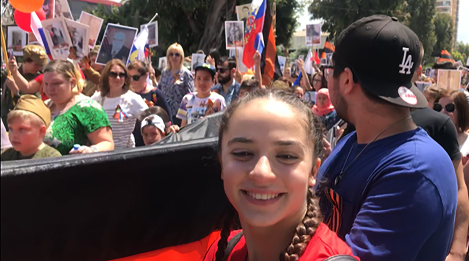Участники акции «Бессмертный полк» в Бейруте