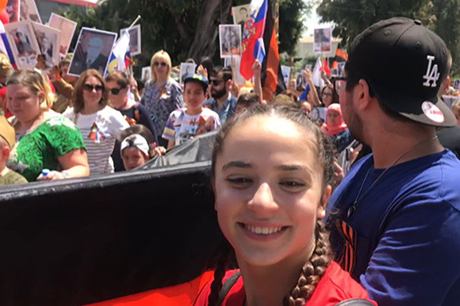 Участники акции «Бессмертный полк» в Бейруте
