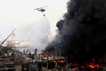 Тушение пожара в порту Бейрута, 10 сентября 2020 года