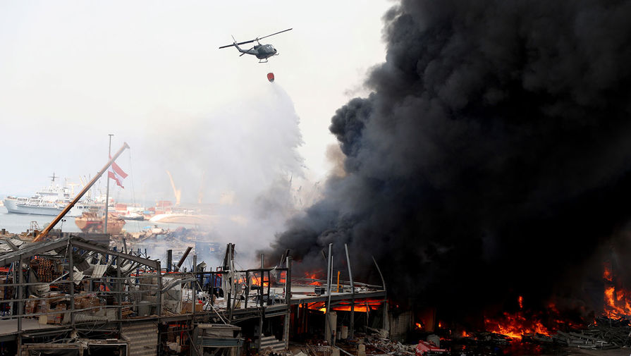 Тушение пожара в&nbsp;порту Бейрута, 10 сентября 2020 года