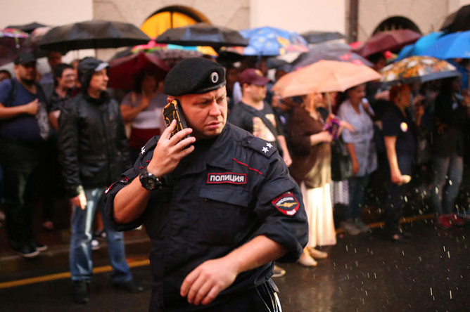 Во время «Марша матерей» в Москве. 15 августа 2018 года