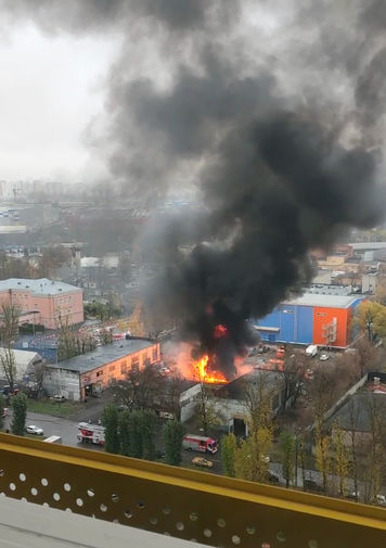 Пожар на&nbsp;улице Газопровод на&nbsp;юге Москвы, 2 ноября 2020 года