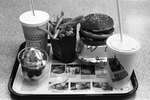 January 31, 1990, assortment of dishes in the first McDonald's restaurant on Pushkinskaya Square in Moscow