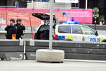 Полиция на месте происшествия в центре Стокгольма, 7 апреля 2017 года