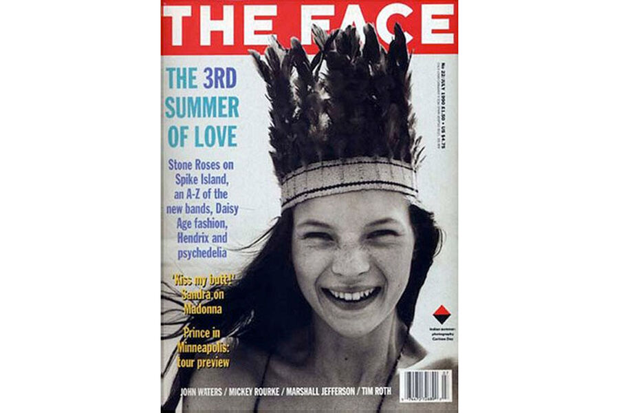 Первая обложка Кейт Мосс - The Face, июль, 1990 год
