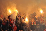 Фанаты «Спартака» устроили пиротехническое шоу, из-за которого поле затянуло дымом