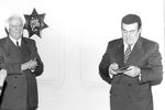 Президент Грузии Эдуард Амвросиевич Шеварднадзе и советский и российский оперный певец, педагог, народный артист СССР Зураб Лаврентьевич Соткилава, 1998 год