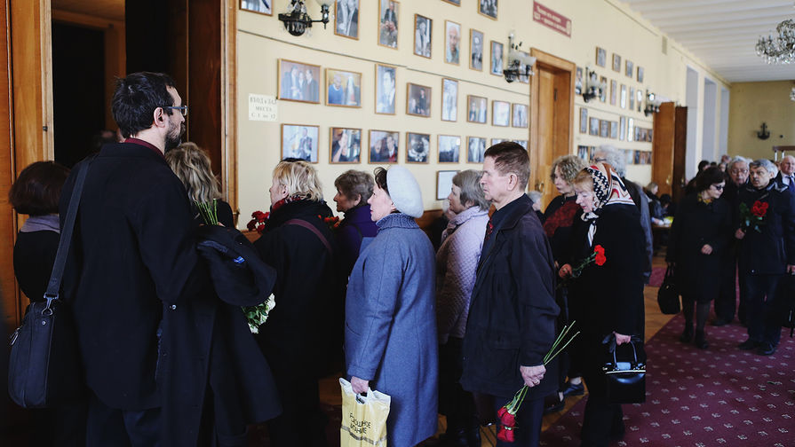 Церемония прощания с&nbsp;поэтом Евгением Евтушенко в&nbsp;Центральном доме литераторов в&nbsp;Москве, 11 апреля 2017 года