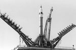 Ракета-носитель с космическим кораблем «Союз-9» на стартовом столе, 1970 год