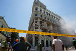 Последствия взрыва в пятизвездочном отеле Saratoga в Гаване, Куба, 6 мая 2022 года
