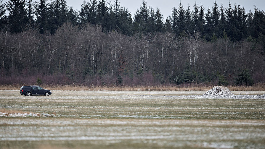 Место около&nbsp;датского города Биркельсе, где были найдены обломки военного самолета времен Второй мировой войны, 7&nbsp;марта 2017&nbsp;года