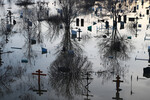 Подтопленное кладбище в Орске, 9 апреля 2024 года
