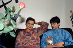 Ирина Хакамада с сыном Данилой, 1994 год