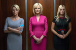 <b>«Скандал» (2019)</b>
<br><br>
Действительно, в 2016 году телеведущая Гретхен Карлсон (в картине ее сыграла Николь Кидман) подала в суд на Роджера Айлза. Эта история и легла в основу сюжета. Шарлиз Терон воплотила на экране образ журналистки Мегин Келли, а Марго Робби исполнила роль вымышленного персонажа, молодой сотрудницы канала Кайлы Посписил.
<br><br>
Картину начали снимать в 2017 году — после смерти Айлза.
