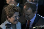 Президент Бразилии Дилма Русефф и губернатор штата Рио-де-Жанейро Сержио Кабрал