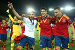 Празднование игроков сборной Испании.