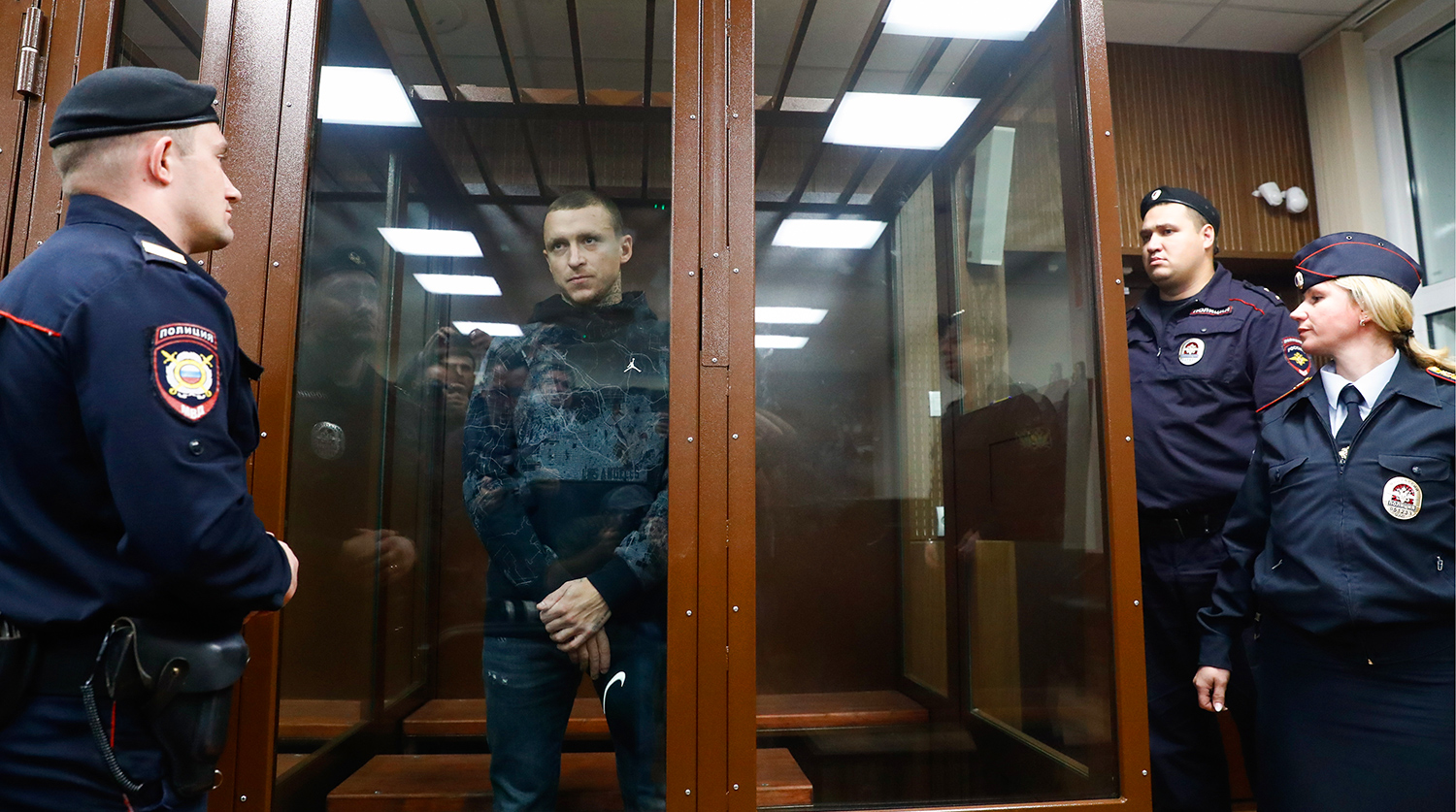 Футболист Павел Мамаев на заседании Тверского районного суда Москвы, 11 октября 2018 года