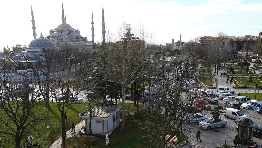 Вид на&nbsp;центральную площадь Стамбула, где произошел взрыв