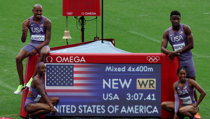 Американские бегуны установили мировой рекорд на Олимпиаде