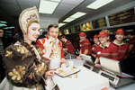 During the opening of the first McDonald's restaurant on Pushkin Square in Moscow on January 31, 1990