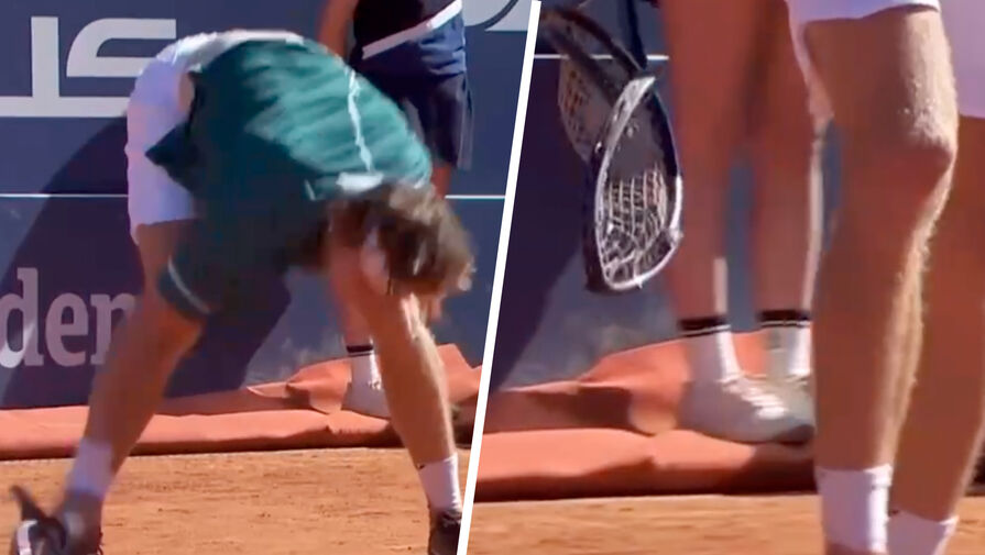 Теннисист Рублев яростно разбил ракетку после обидного поражения