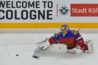 Вратарь сборной России на чемпионате мира по хоккею Илья Сорокин