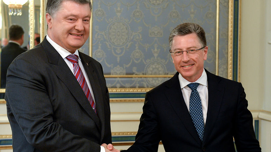 Президент Украины Петр Порошенко и спецпредставитель Госдепа по Украине Курт Волкер