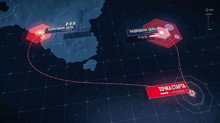 Схема применения океанской многоцелевой системы «Посейдон», кадр из видео Минобороны России