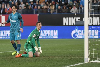 Голкипер «Зенита» Андрей Лунев неоднократно выручал свою команду в матче против «Утрехта»