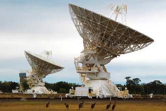 Радиотелескоп ATCA (Australia Telescope Compact Array), Наррабрай, Австралия, 30 сентября 2017