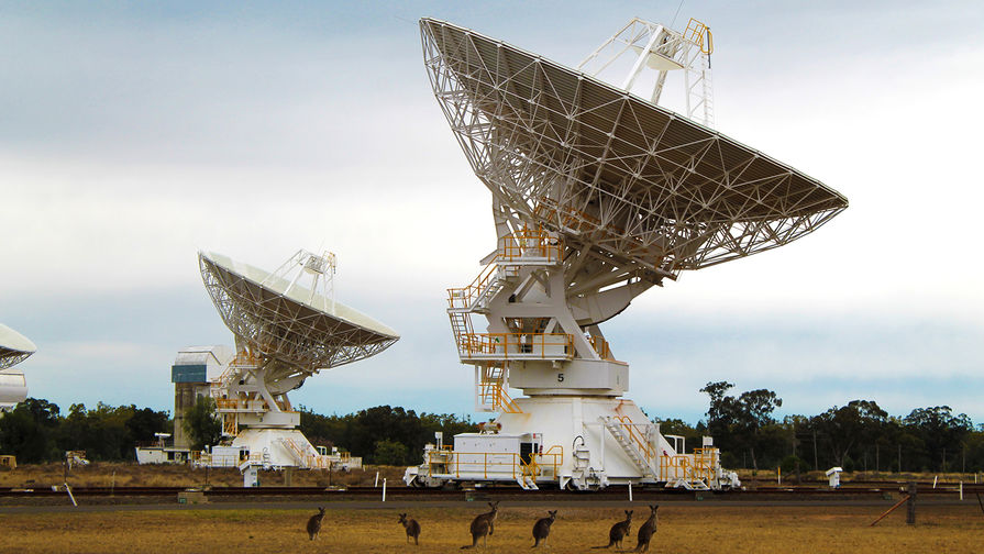 Радиотелескоп ATCA (Australia Telescope Compact Array), Наррабрай, Австралия, 30 сентября 2017