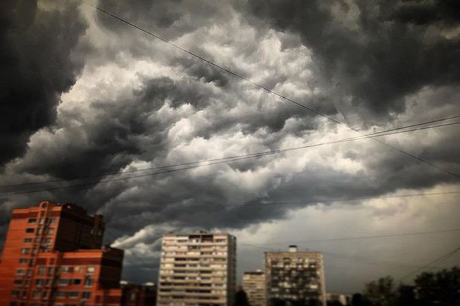 Во время непогоды в Москве, 15 августа 2018 года