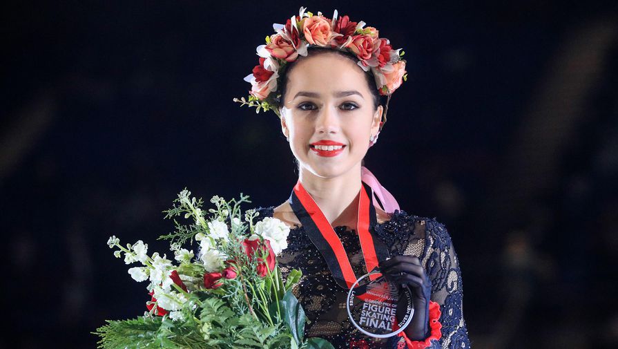 VANCOUVER, CANADA Ц DECEMBER 8, 2018: Figure skater Alina Zagitova of Russia poses with her silver medal at a victory ceremony for the ladies
