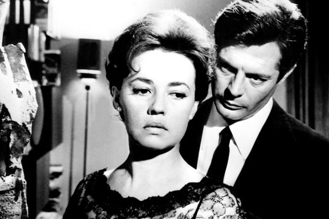 Марчелло Мастроянни и Жанна Моро в фильме «Ночь» (1961)