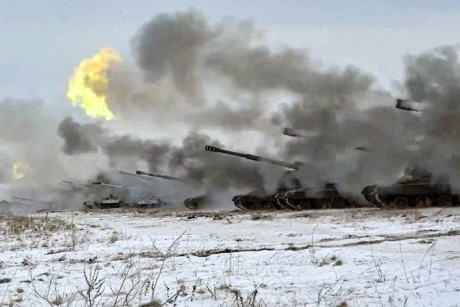 Учения артиллерии и боевой авиации Центрального военного округа под&nbsp;Оренбургом, 16&nbsp;декабря 2021&nbsp;года
