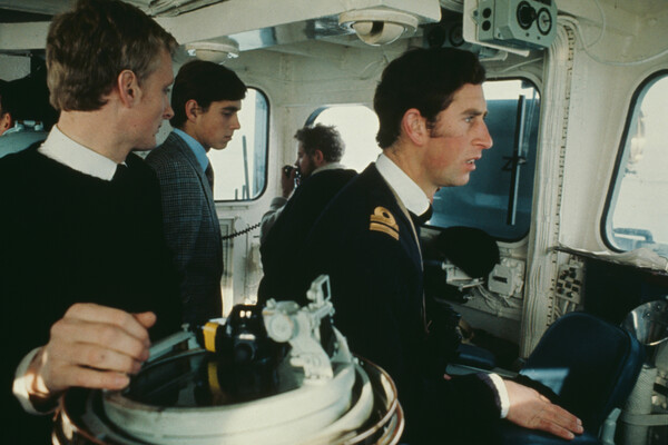 Принц Чарльз на&nbsp;борту фрегата &laquo;Минерва&raquo; в&nbsp;Девенпорте, 1973&nbsp;год
