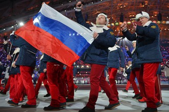 Представители России на церемонии открытия зимних Олимпийских игр в Сочи