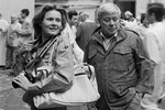 Гражина Шиполовска и Донатас Банионис на съемочной площадке фильма «Загон (Ближневосточная история)», 1986 год