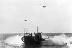 Торпедные катера Черноморского флота идут в атаку. 1944 год