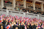 Северокорейский лидер Ким Чен Ын на военном параде в честь годовщины основания КНДР, 2021 год