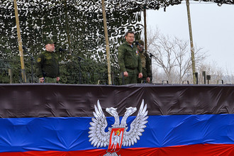 Во время военно-полевых сборов резервистов самопровозглашенной ДНР на полигоне в Шахтерском районе