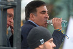 Михаил Саакашвили на акции в поддержку политической реформы в Киеве, 17 октября 2017 года