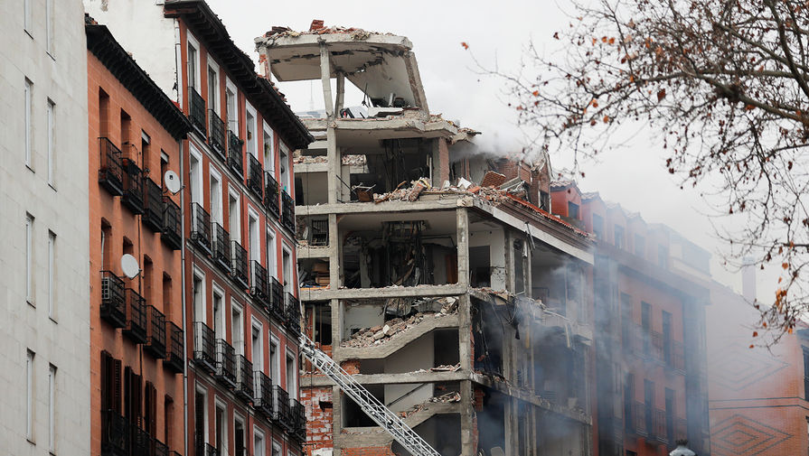 Последствия взрыва в&nbsp;центре Мадрида, 20 января 2021 года