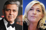 7-е место — Джордж Клуни и Марин Ле Пен 