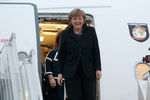 Канцлер Германии Ангела Меркель в аэропорту Минска