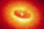 Гигантский диск холодного газа вокруг черной дыры в центре галактики NGC 4261. 1991 год