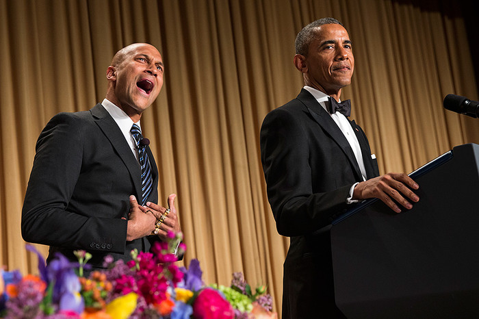 Президент США Барак Обама и актер Кееган-Майкл Ки в&nbsp;роли злого переводчика Обамы